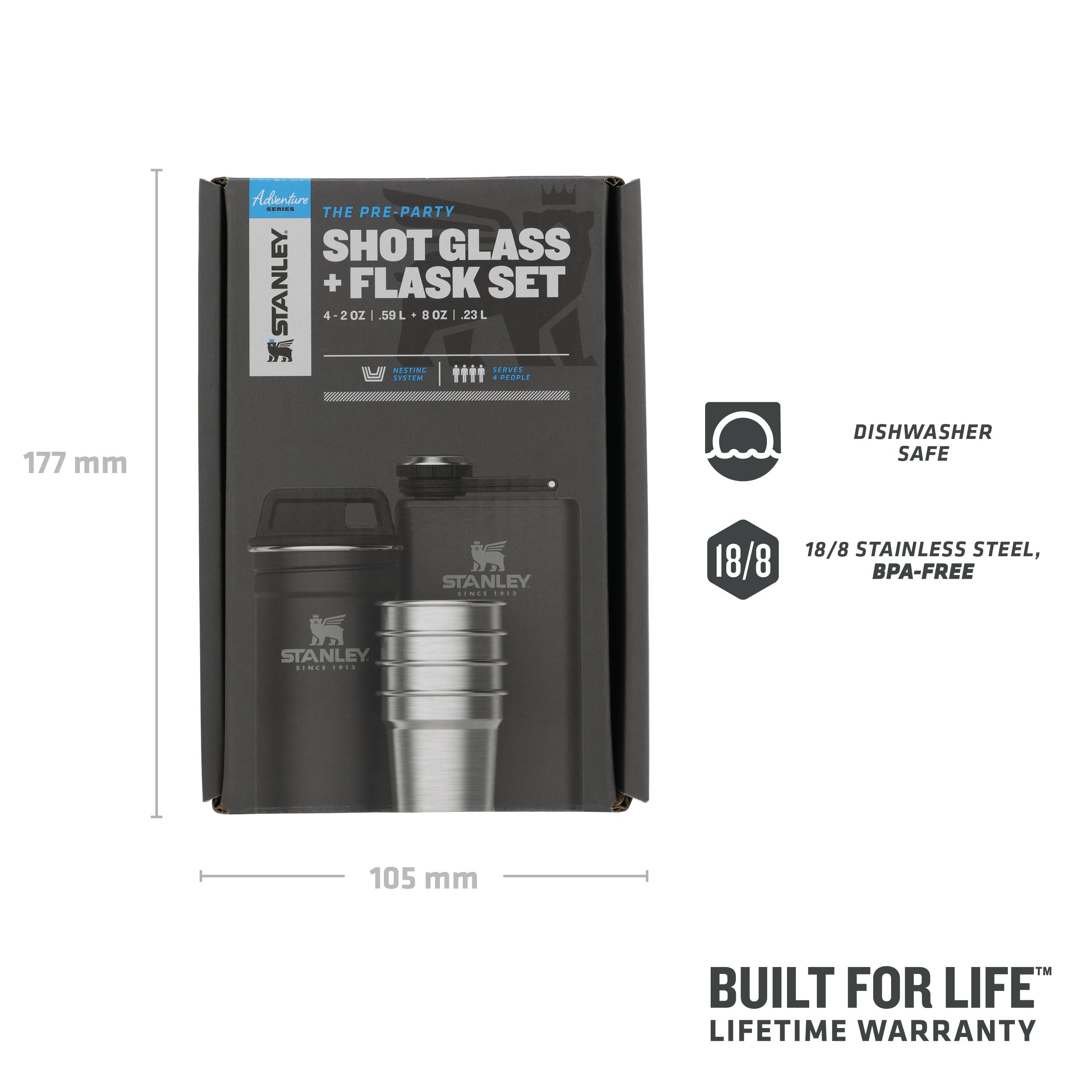 Adventure Pre-Party Shotglass + Flask Set | Stanley
