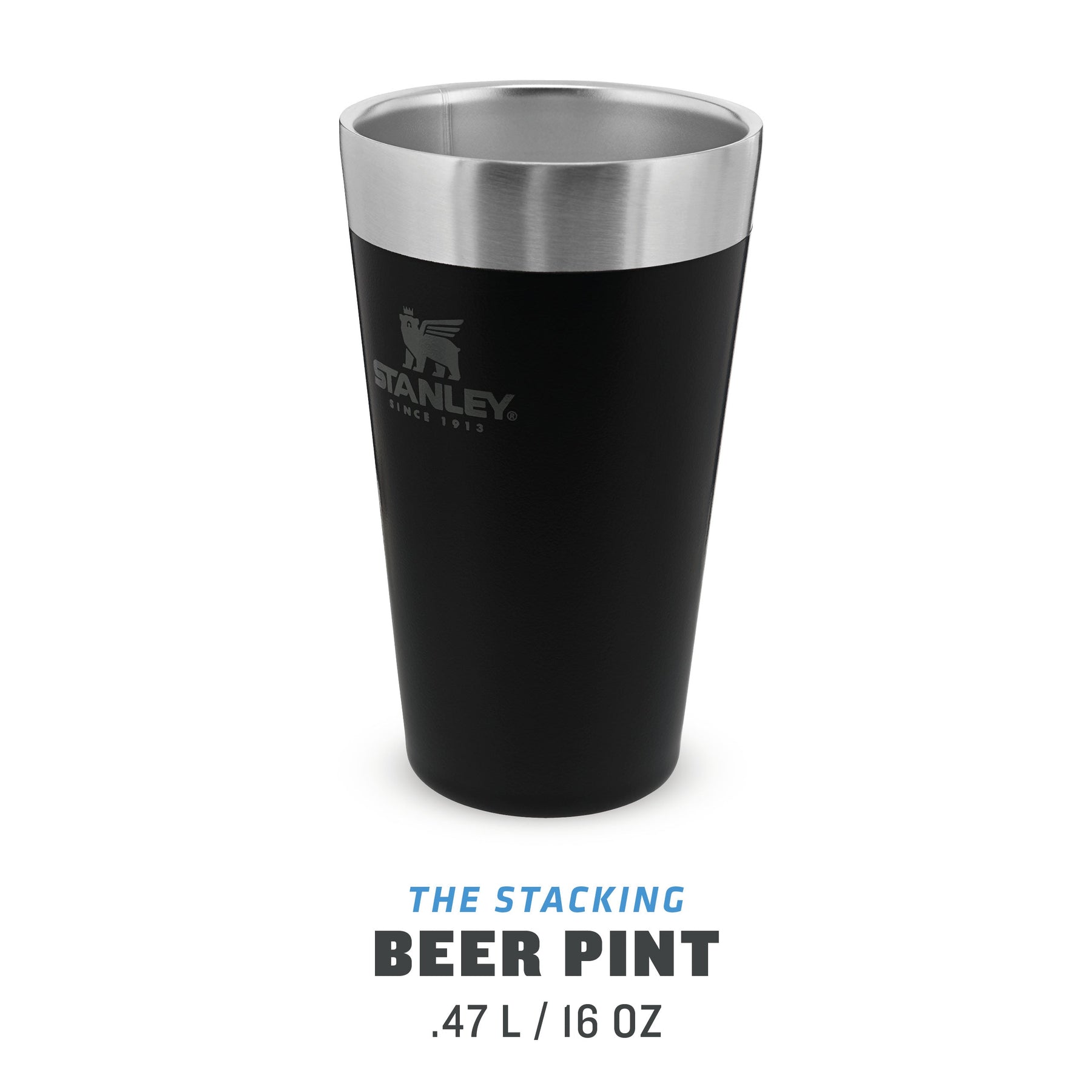 Bicchiere termico 16oz /470ml PINTA birra Stanley ADVENTURE STACKING BEER  Ash
