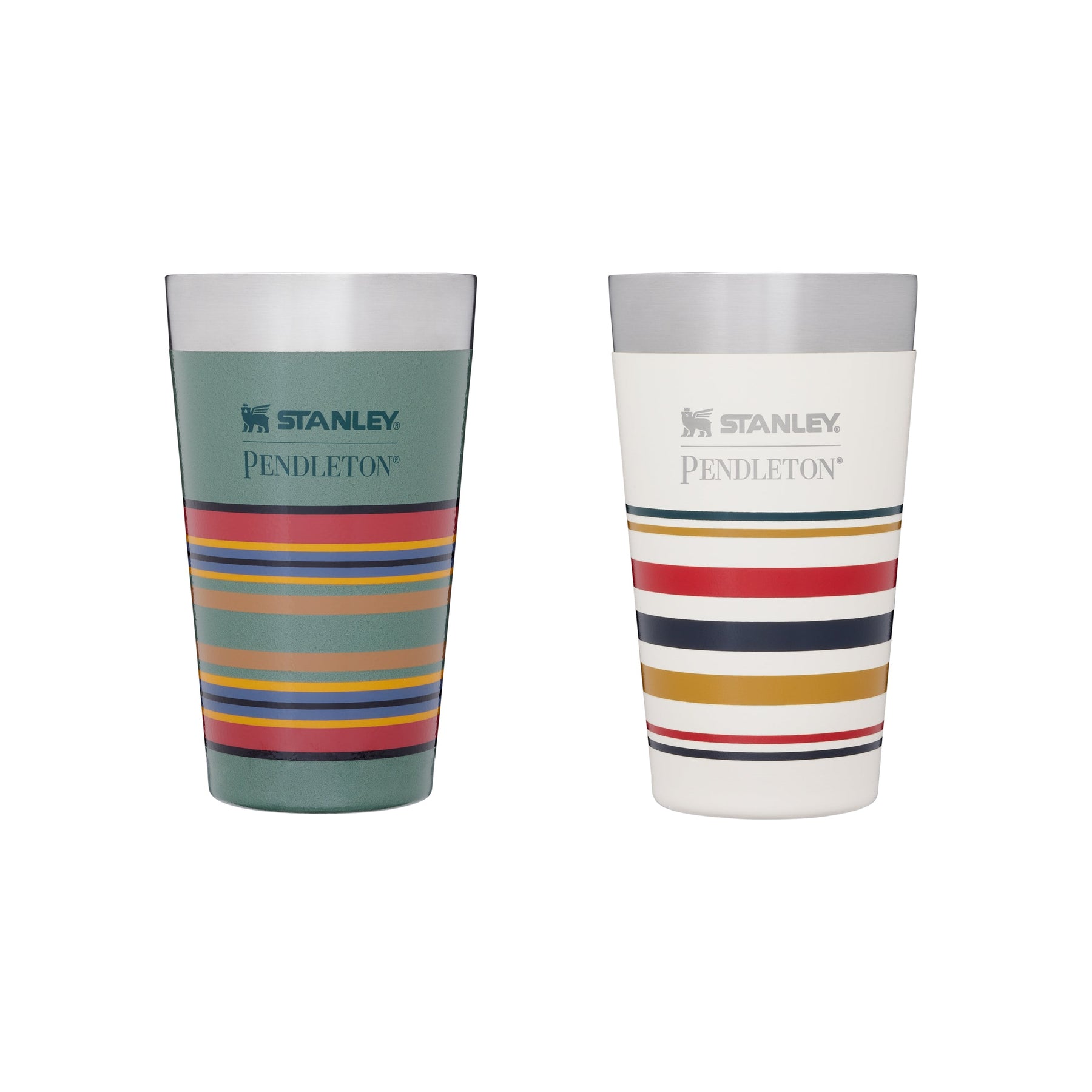 Pendleton 20oz Stainless Steel Hot/Cold Tumblers Cups - Set of  2: Tumblers & Water Glasses