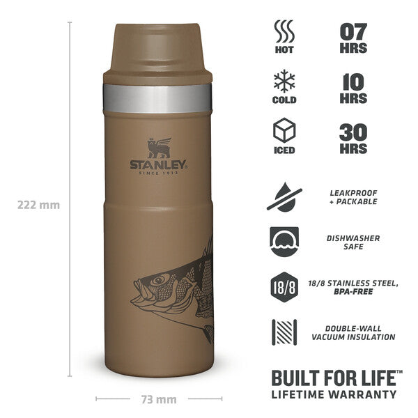STANLEY Trigger Action Travel Mug 0.35L - Keeps Hot for 5 Hours - BPA-Free  - Thermos Flask for Hot or Cold Drinks - Leakproof Reusable Coffee Cup 